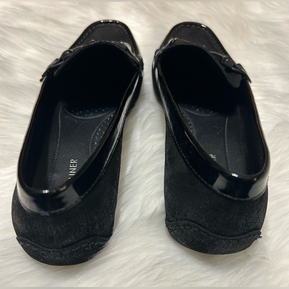 Donald J. Pliner Filo Horsebit Black Textured Loafers - Picture 5 of 6